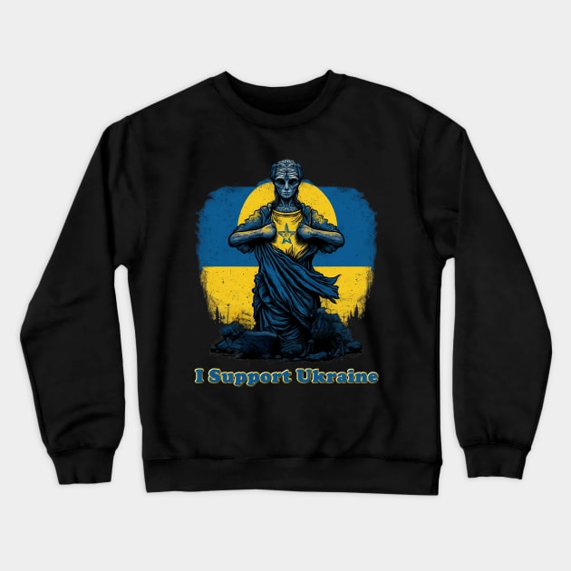 I Support Ukraine Crewneck Sweatshirt by Epic Works
